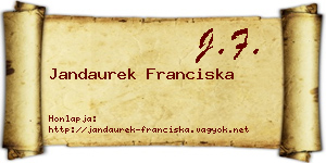 Jandaurek Franciska névjegykártya